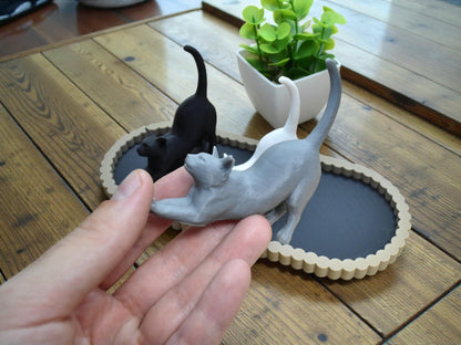 Cat Ring Holder Tray | Jewelry Organizer with Cats