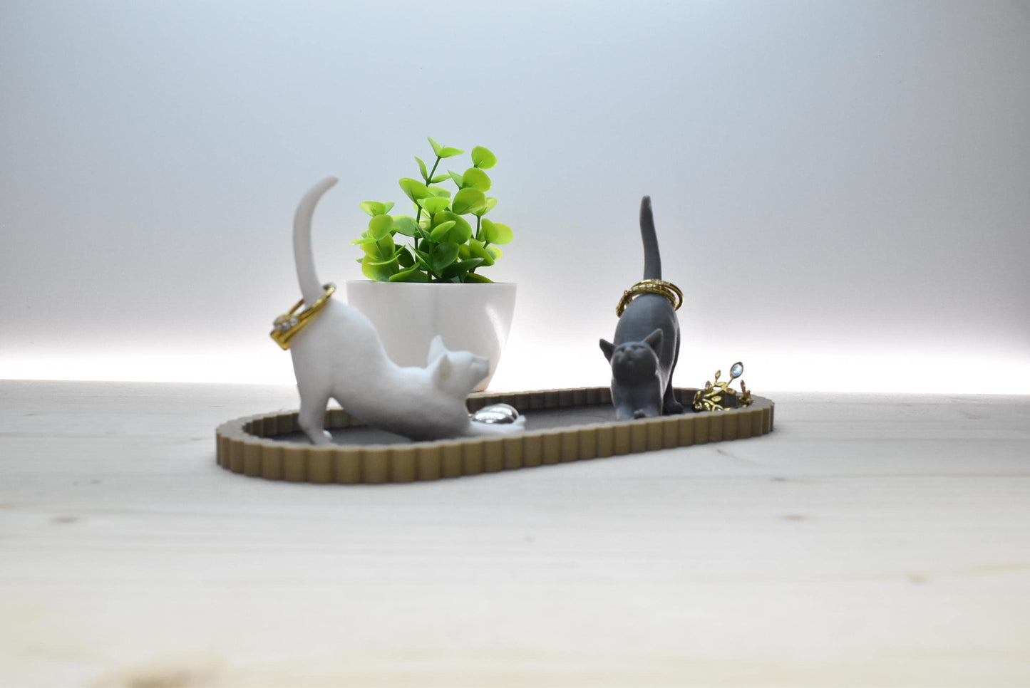 Cat Ring Holder Tray | Jewelry Organizer with Cats