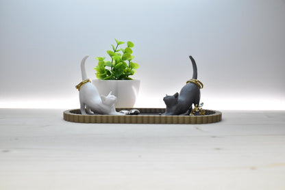 Cat Ring Holder Tray | Jewelry Organizer with Cats