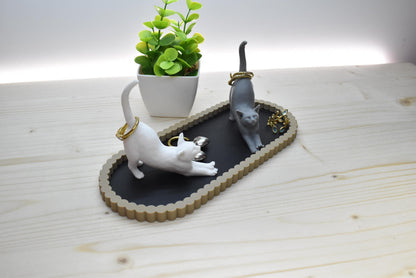Cat Ring Holder Tray | Jewelry Organizer with Cats