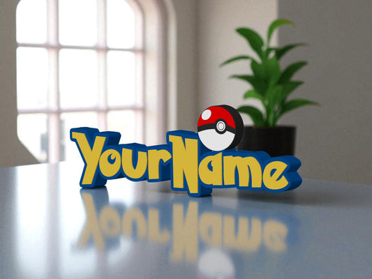 Pokémon Inspired Custom Name Sign | Desk or Door Decor