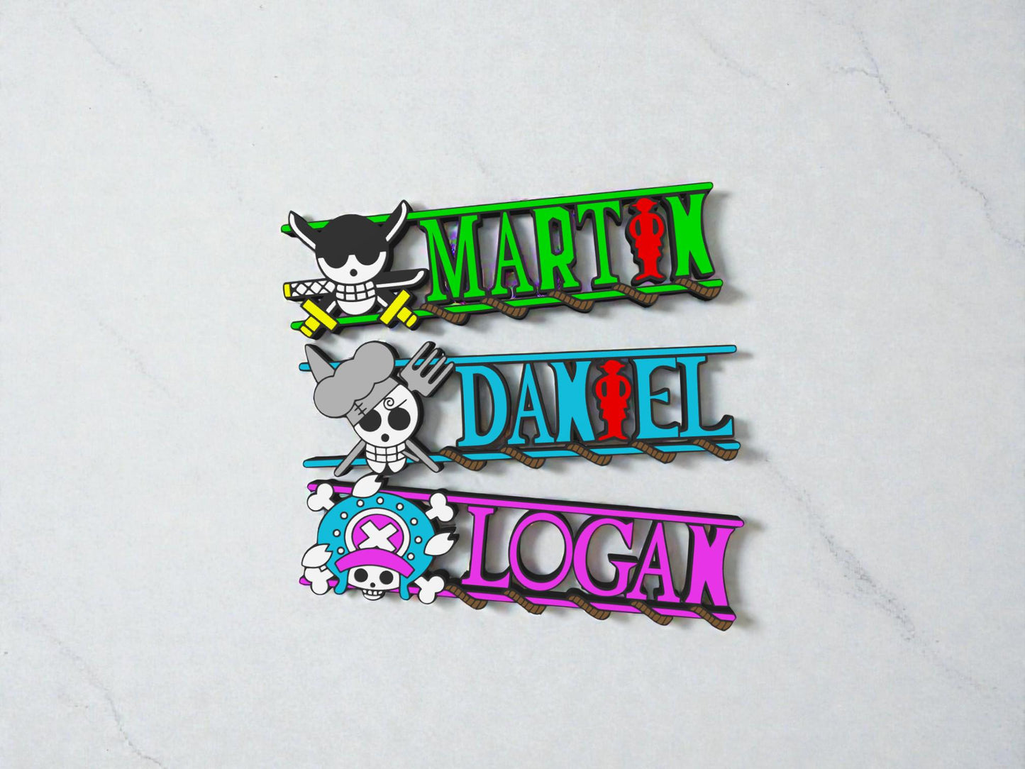 One Piece Inspired Custom Name Sign | Anime 3D Decor
